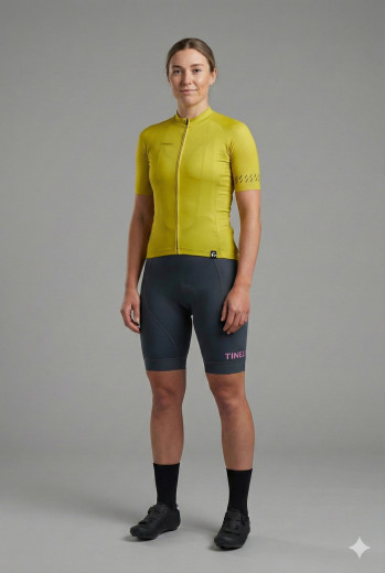 Citron jersey carbone bibs